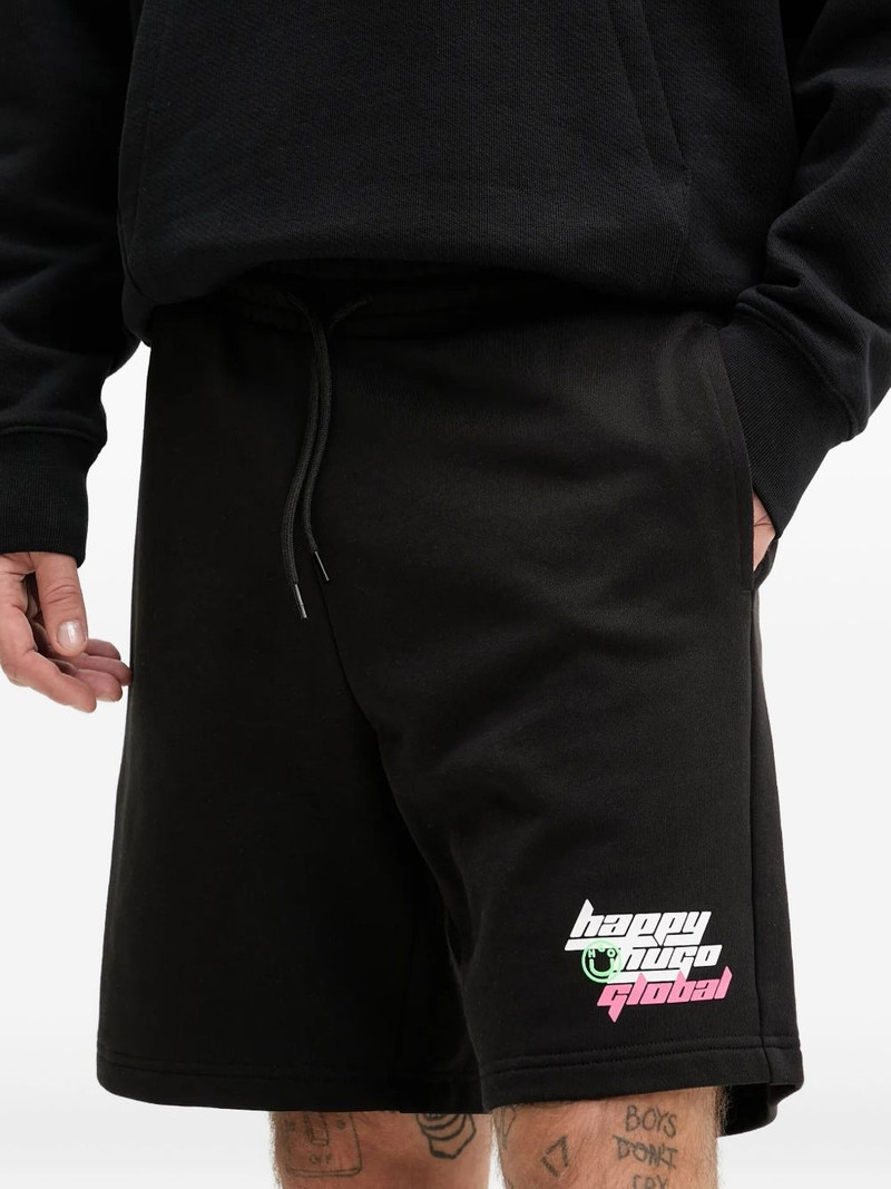 HUGO logo-print track shorts outlook