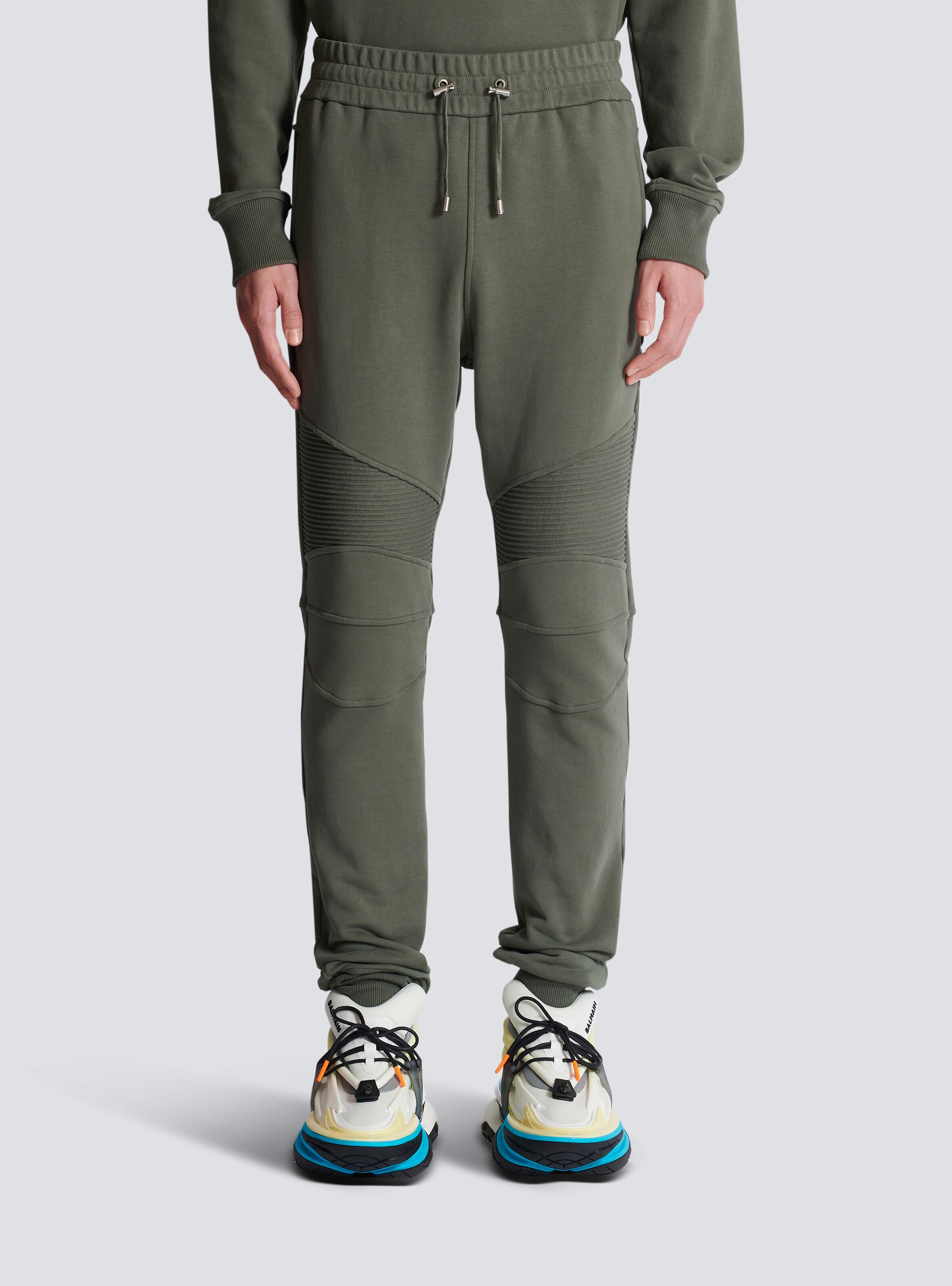 Flocked Balmain Paris joggers - 5