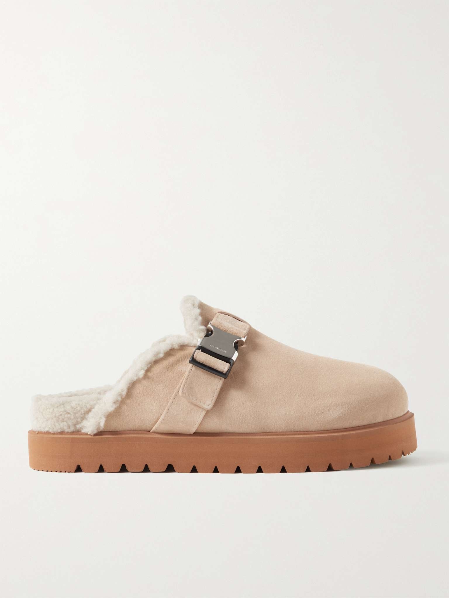 Mon Faux Shearling-Lined Suede Clogs - 1