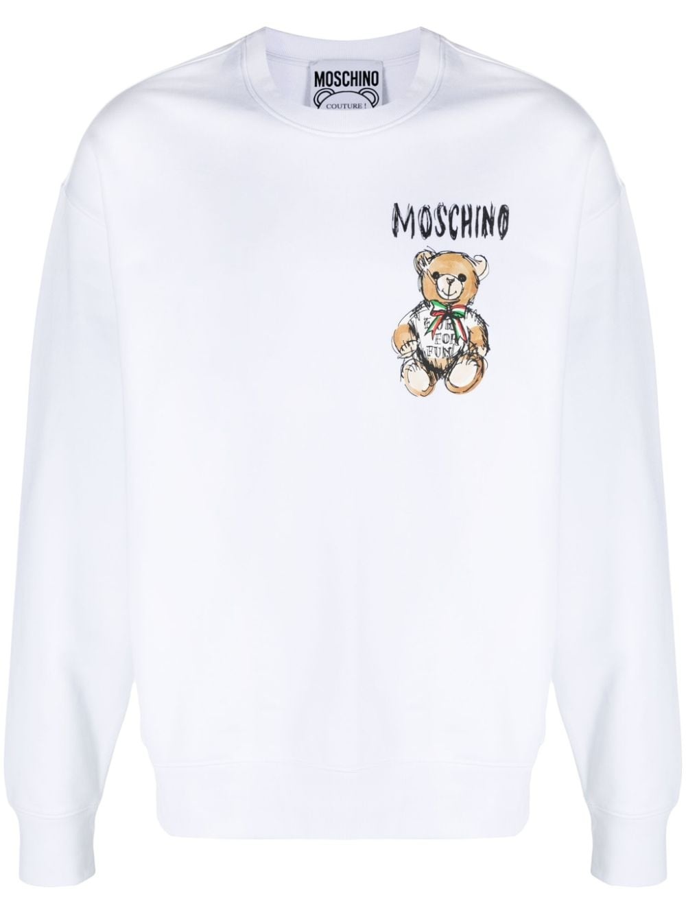 Teddy Bear-print cotton sweatshirt - 1