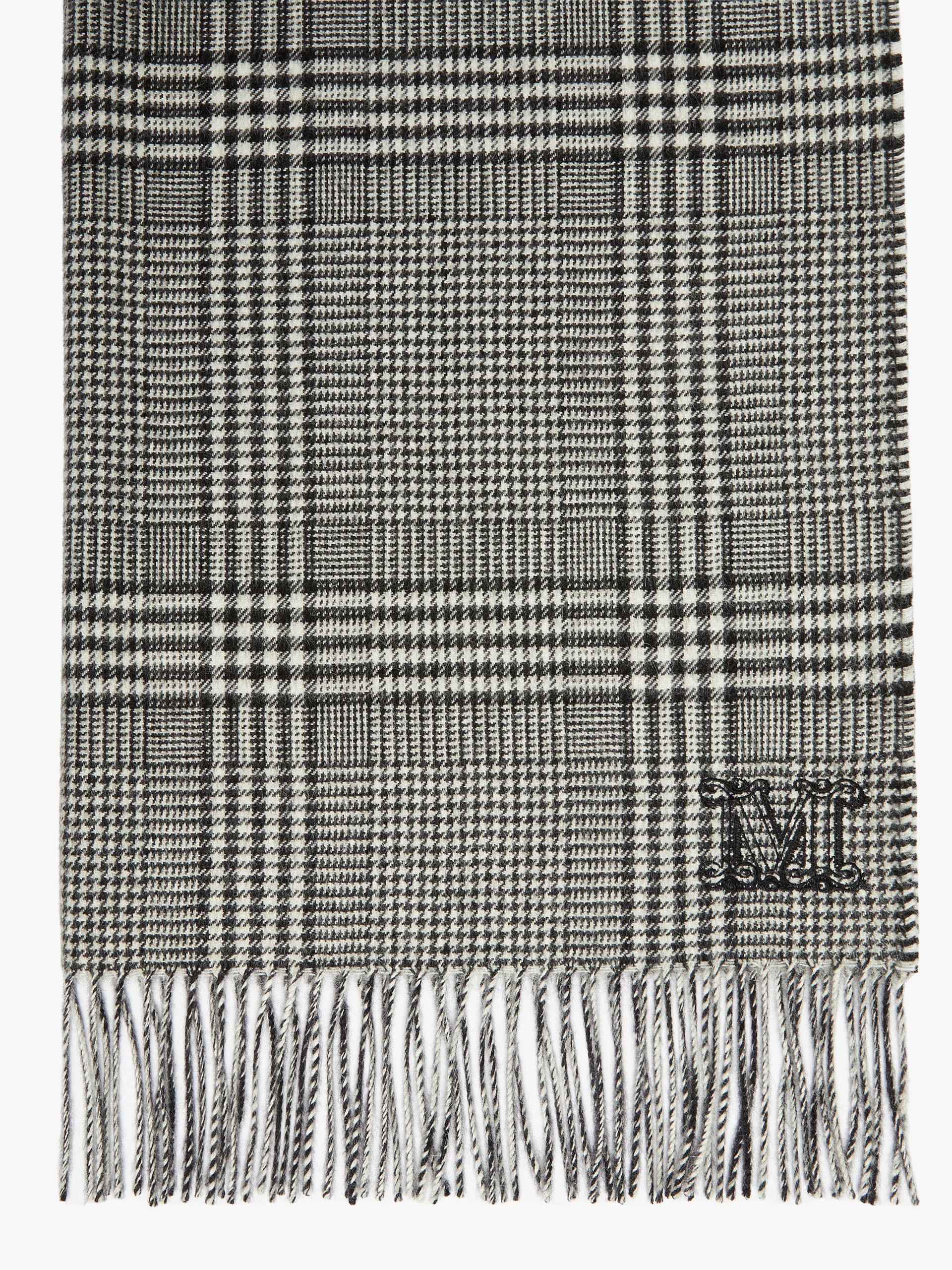 RAGTIME Jacquard baby alpaca stole with embroidery - 1