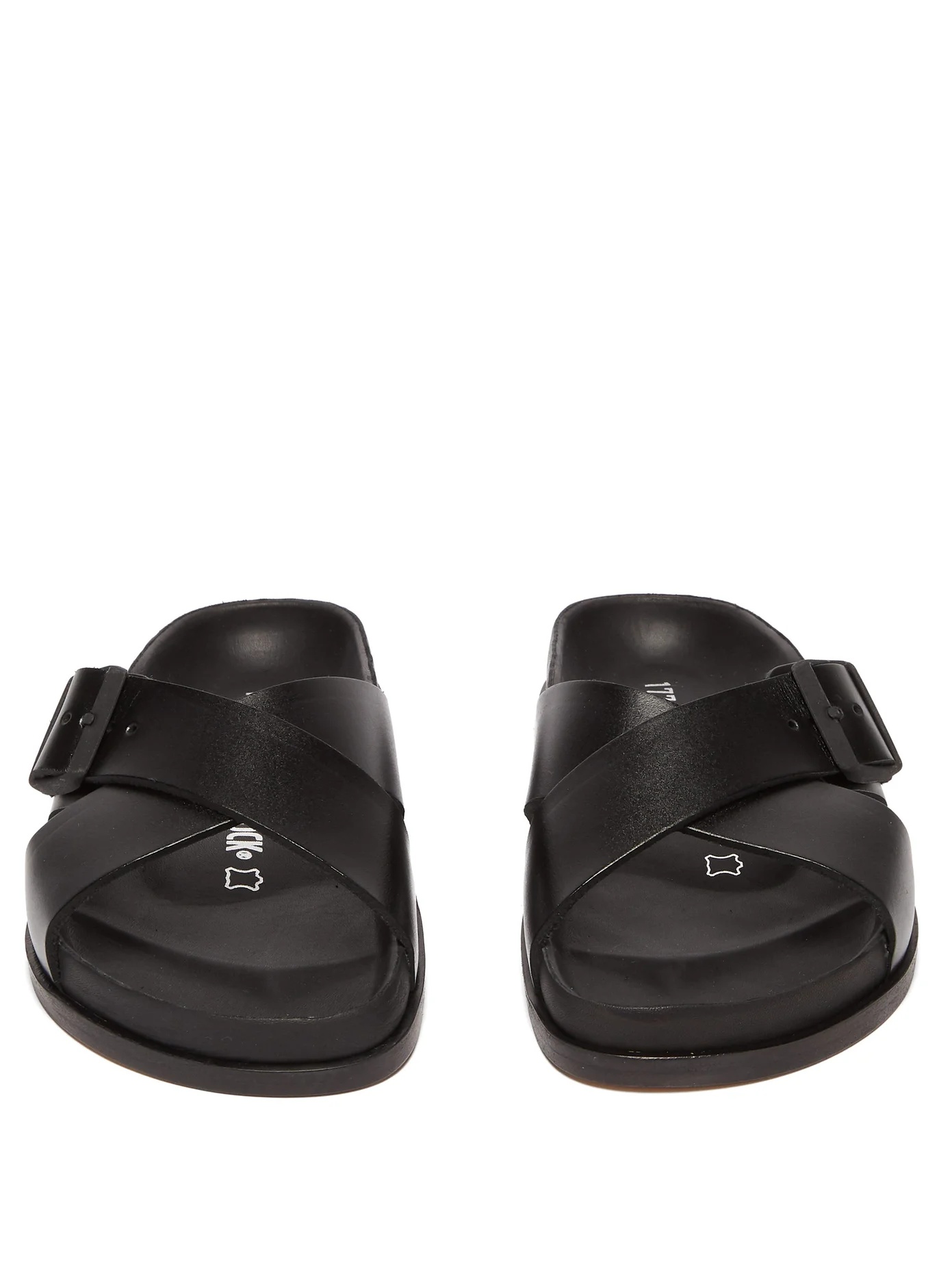 Sienna crossover leather slides - 5