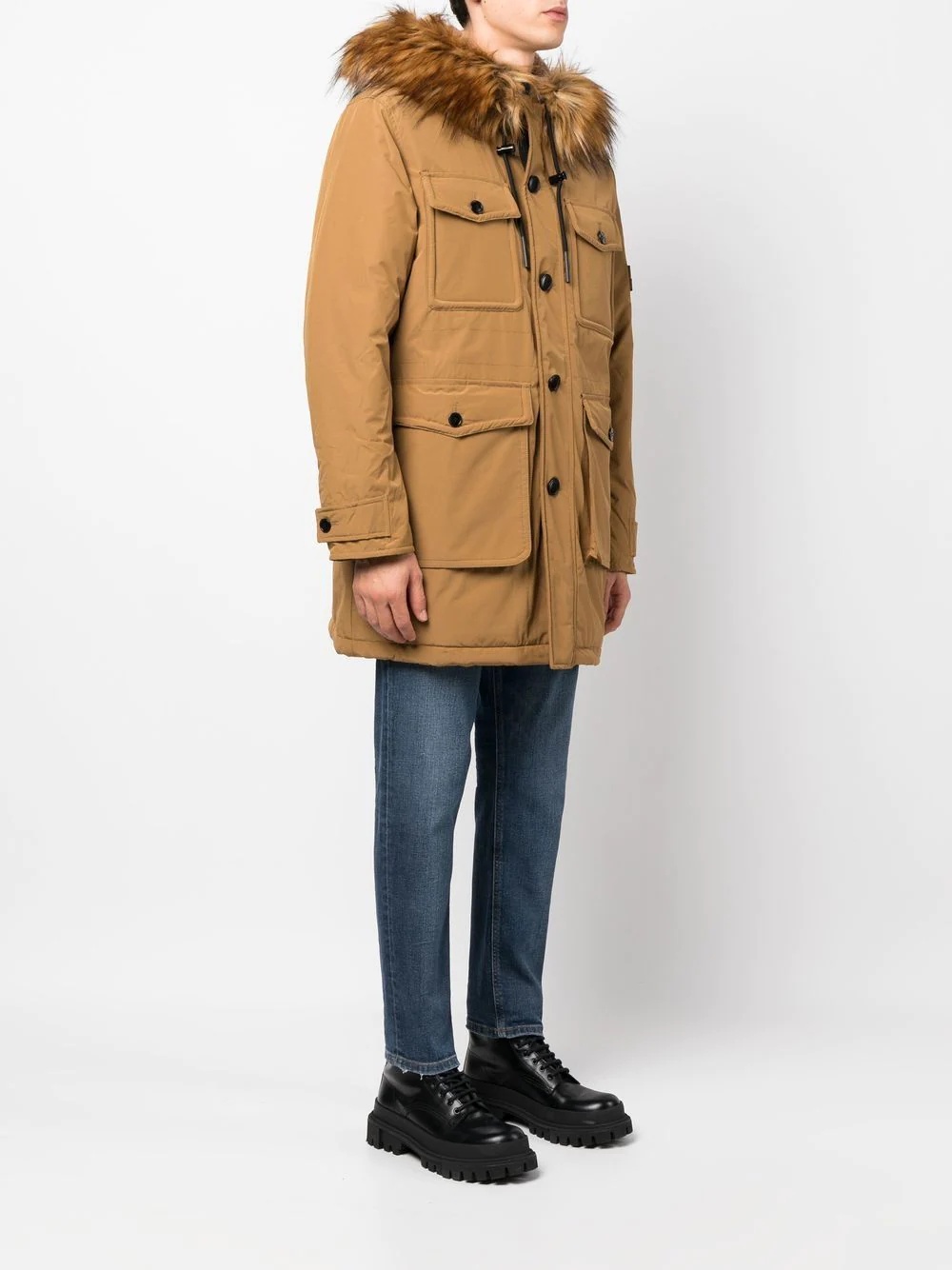 hooded parka coat - 3