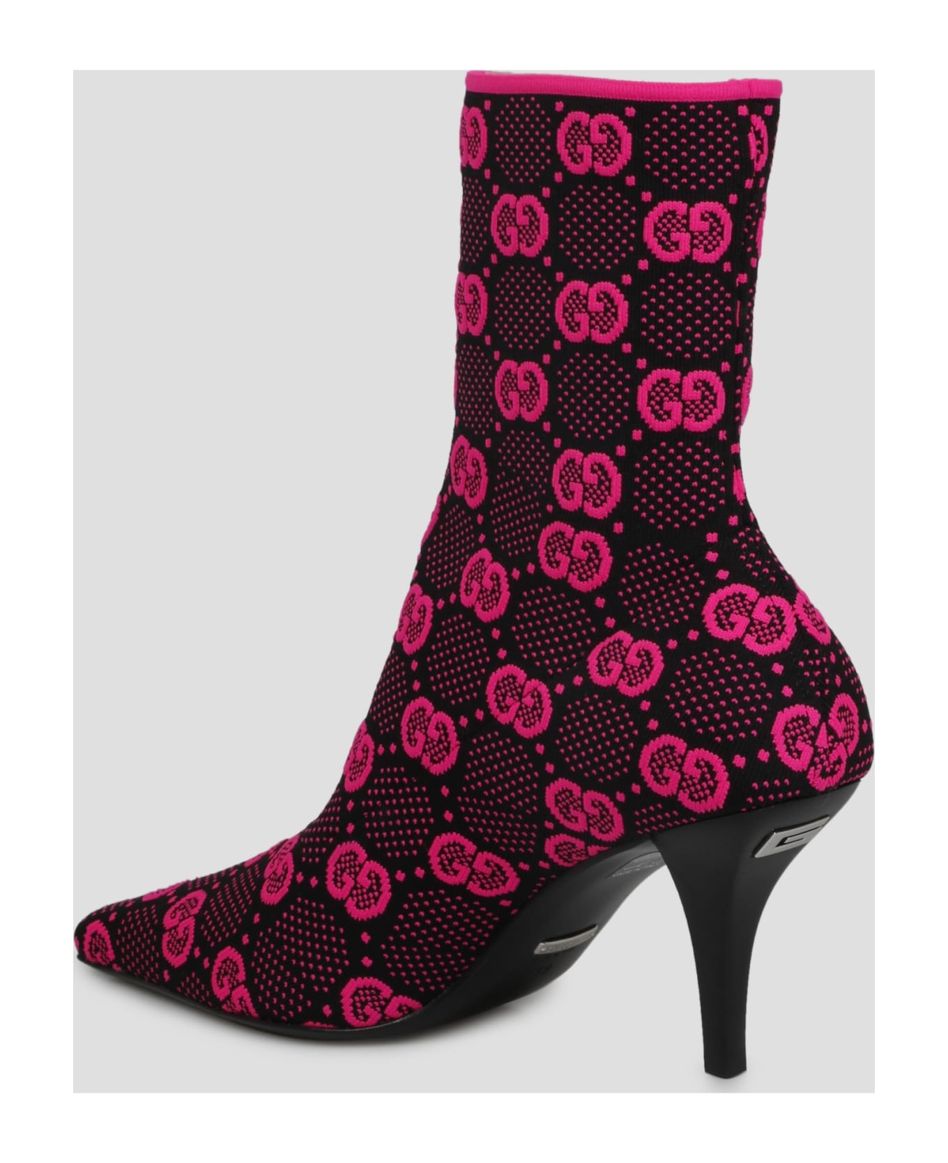 'gg' Knitted Ankle Boots - 4