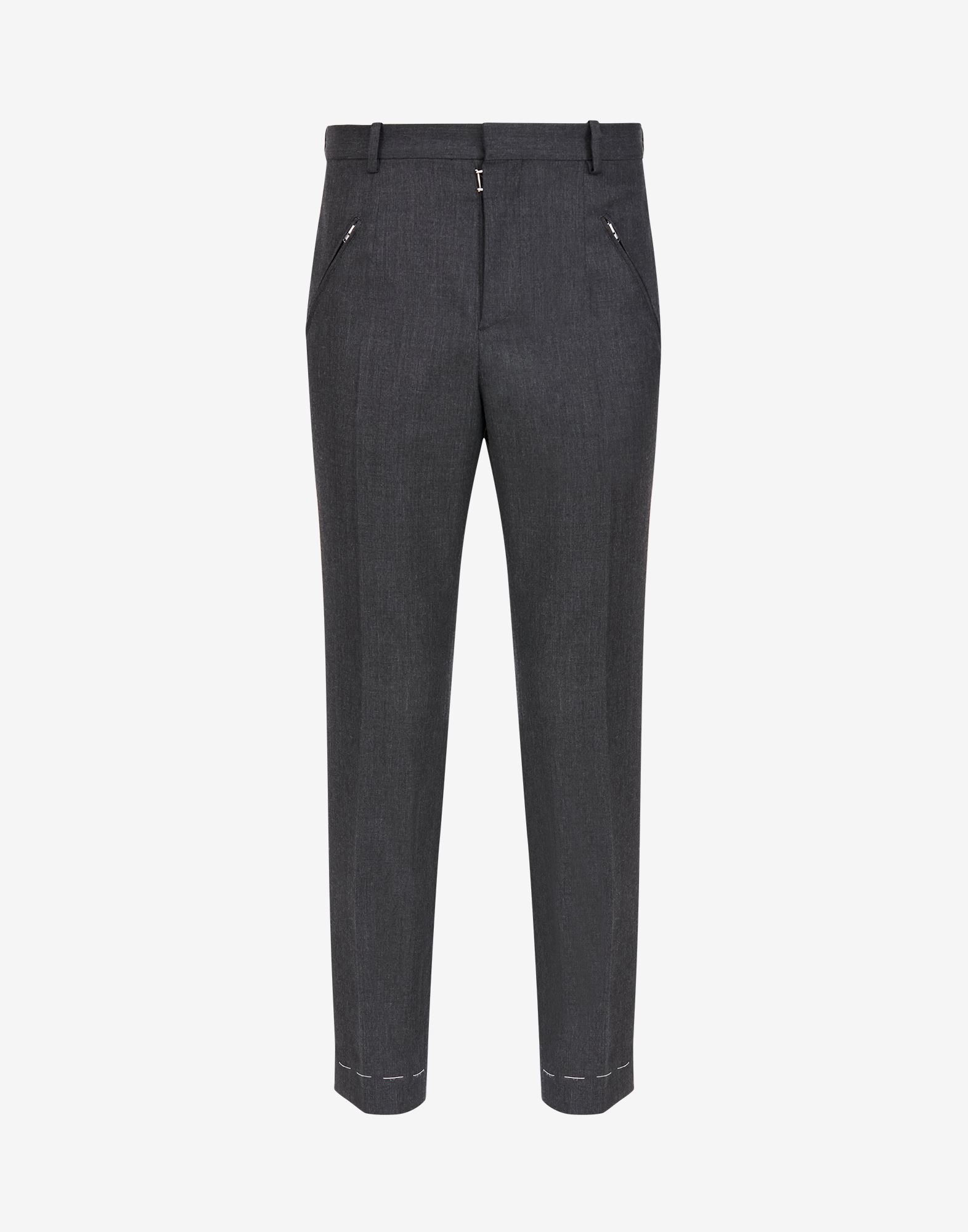 Wool twill trousers - 1