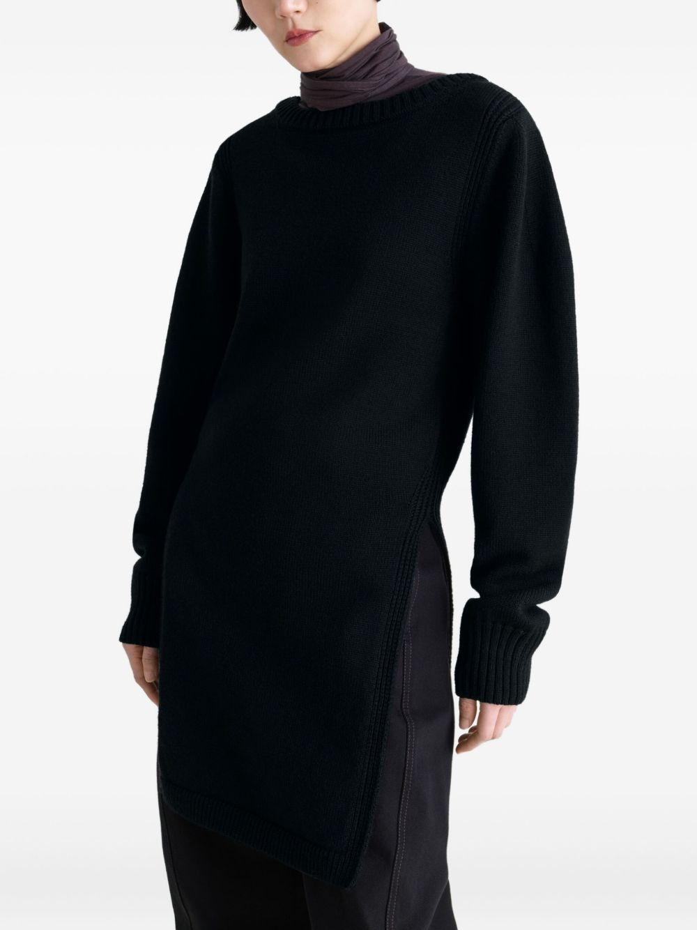 side-slit sweater - 3