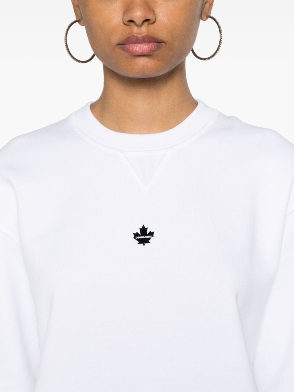 appliquÃ©-logo cotton sweatshirt - 5