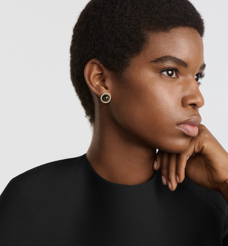 Dior Petit CD Baroque Stud Earrings outlook