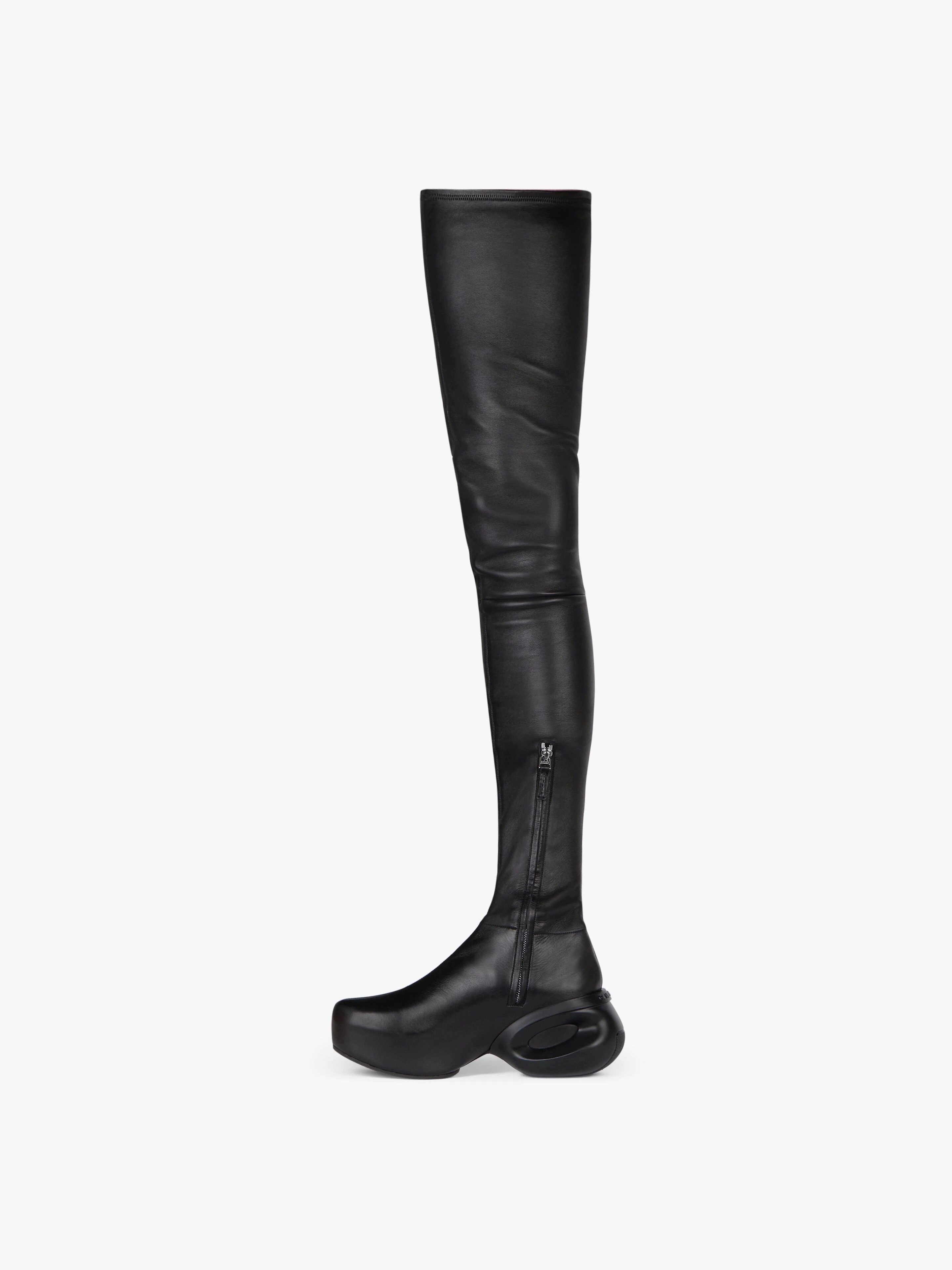 G CLOG THIGH BOOTS IN LEATHER - 3