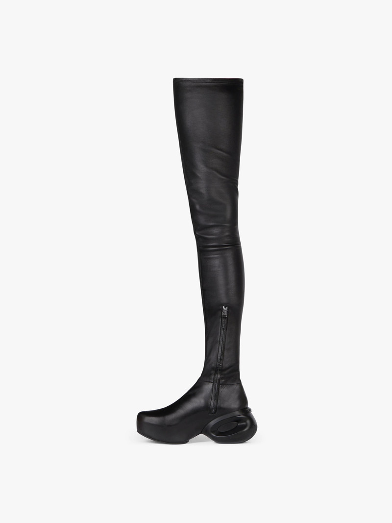 Givenchy G CLOG THIGH BOOTS IN LEATHER outlook