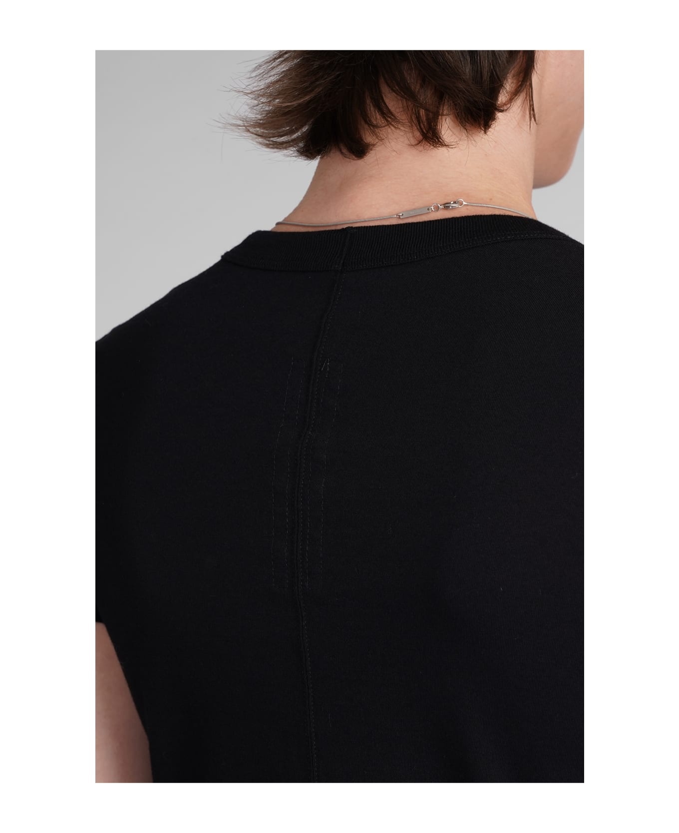 Cropped Level T T-shirt In Black Cotton - 5