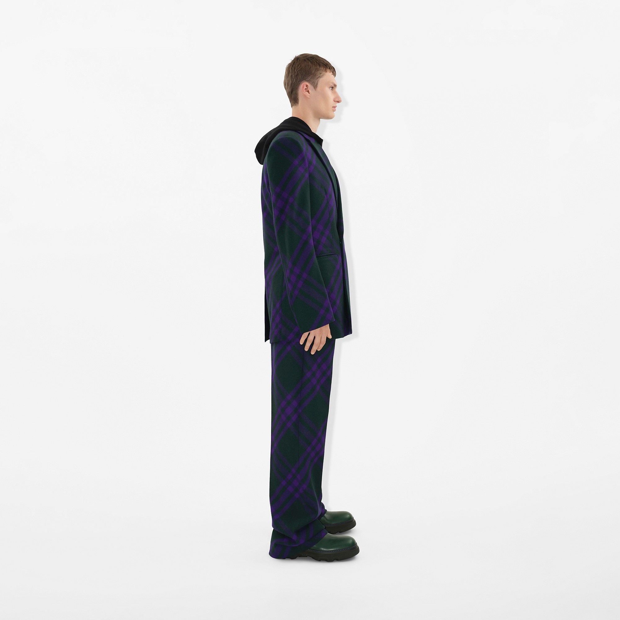 Check Wool Trousers - 3