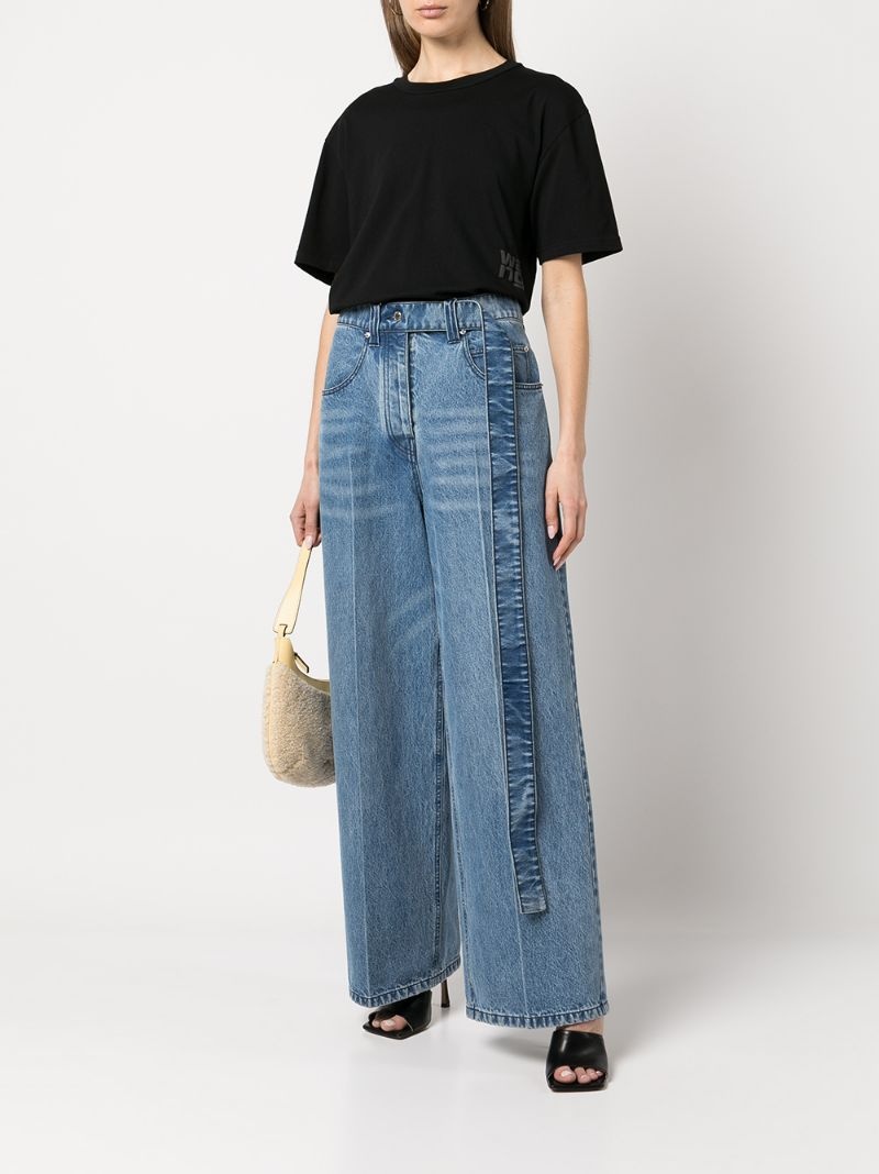 high-waisted wide leg jeans - 2