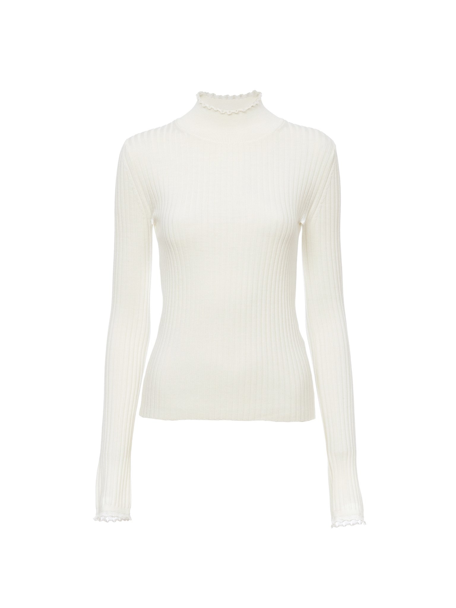 FITTED HIGH-NECK SWEATER - 1