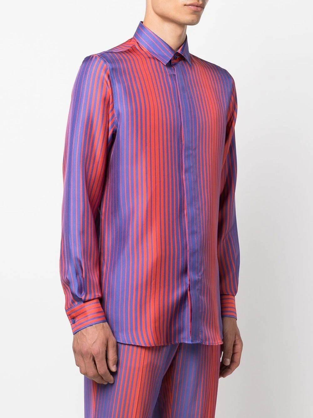 striped silk shirt - 3