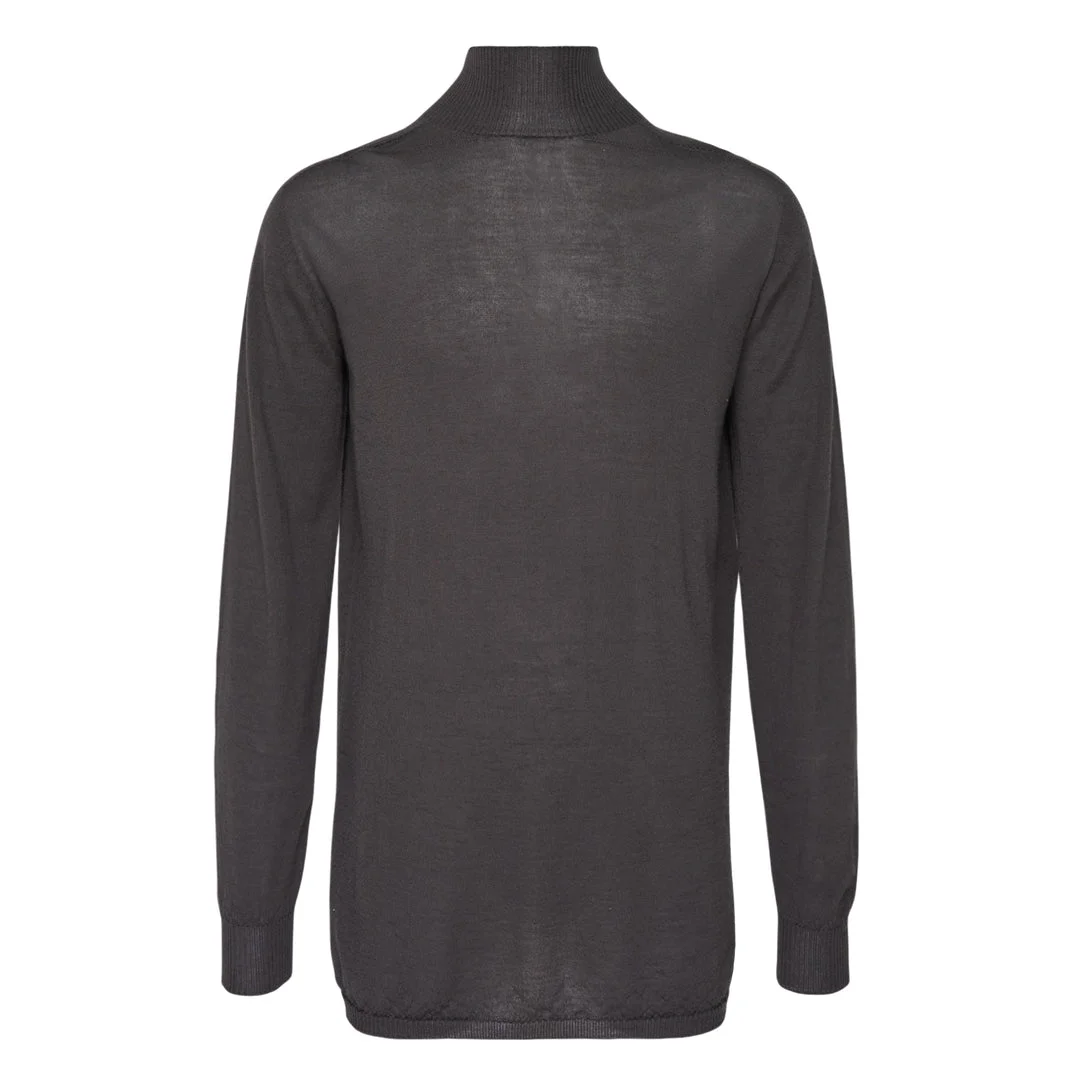 Oversized Lightweight Turtleneck Sweater - 1
