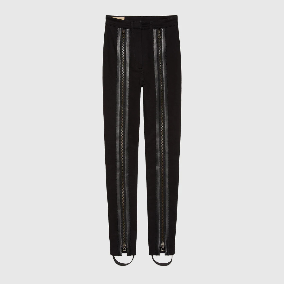 Zip pant with and leather pockets - 1