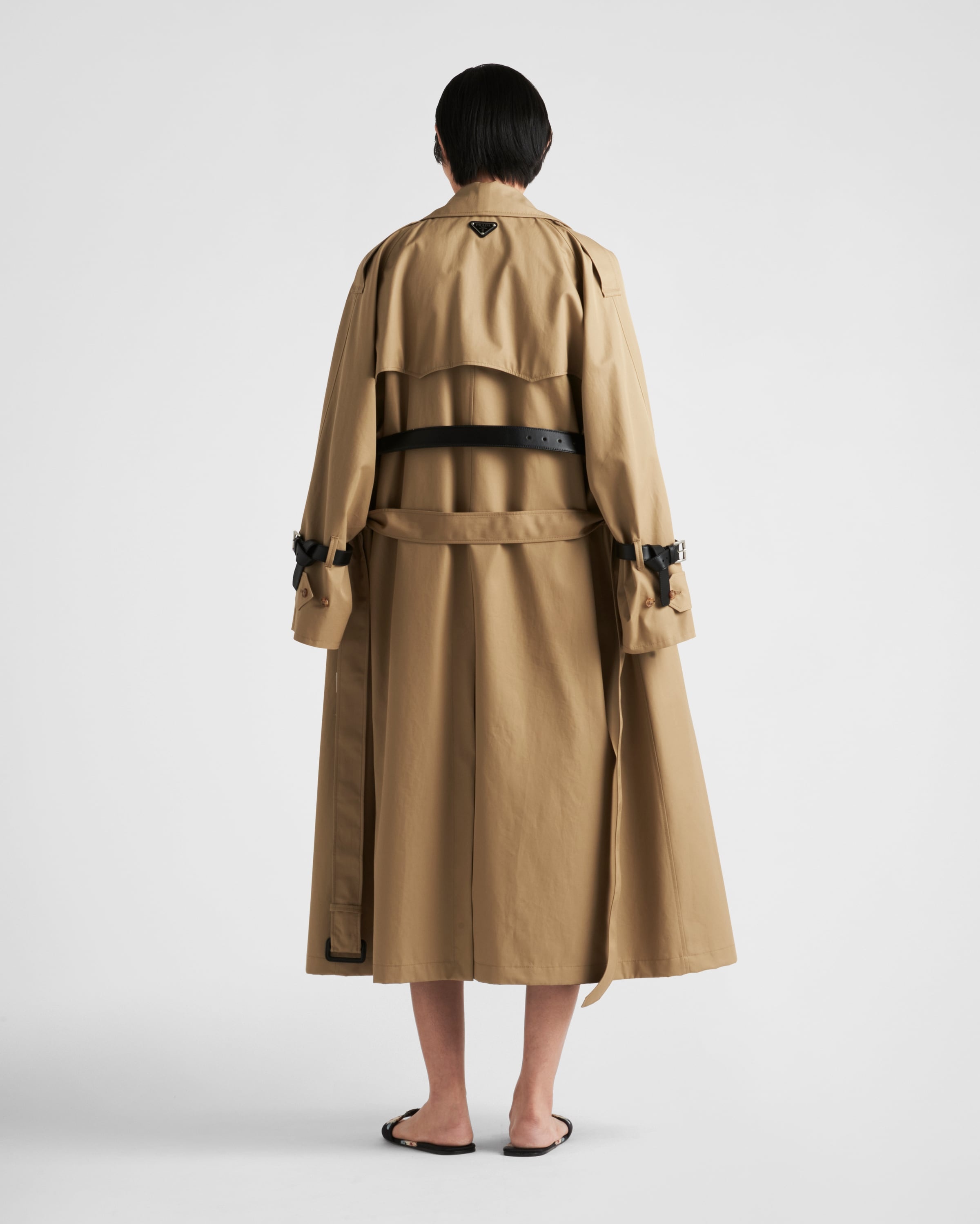 Prada Double-breasted cotton twill trench coat | REVERSIBLE