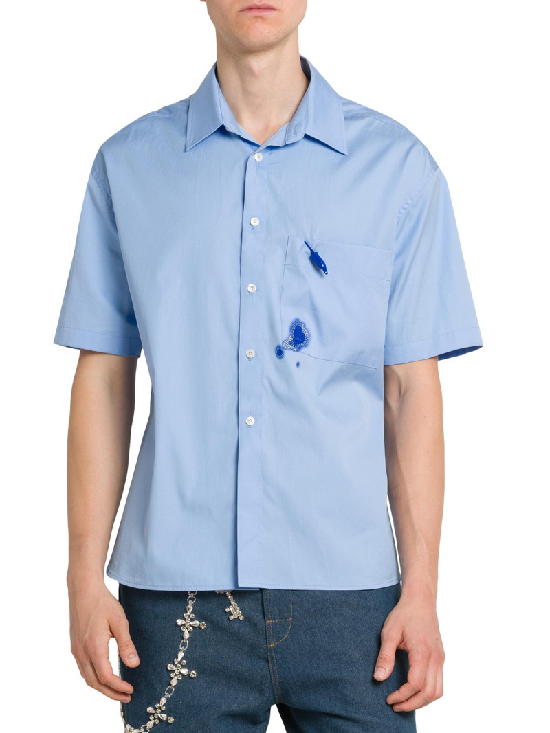 Men's Pen Office Shirt - Blue 3