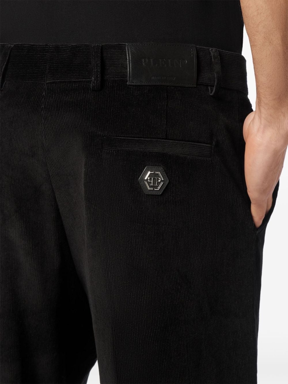 wide-leg velvet trousers - 5