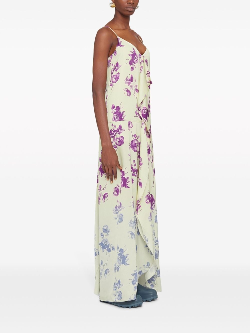 floral-print maxi dress - 3