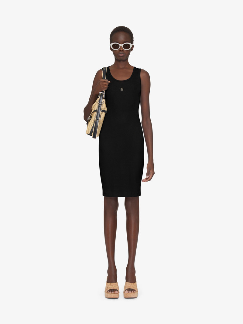 Givenchy TANK DRESS IN COTTON WITH 4G DETAIL outlook