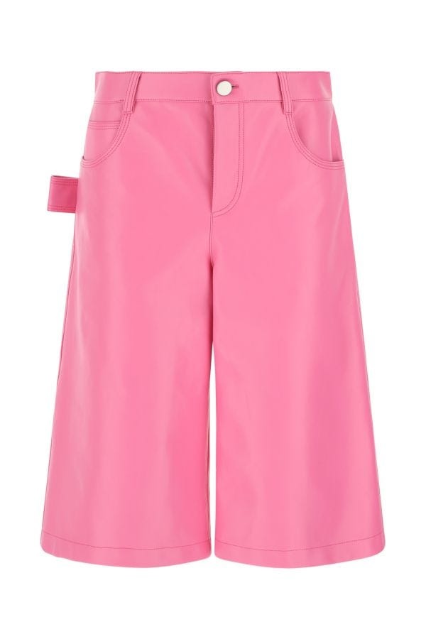 スカート BOTTEGA VENETA Fuchsia Leather Bermuda Shorts Bottega Veneta Leather Bermuda Shorts in Pink | LN-CC
