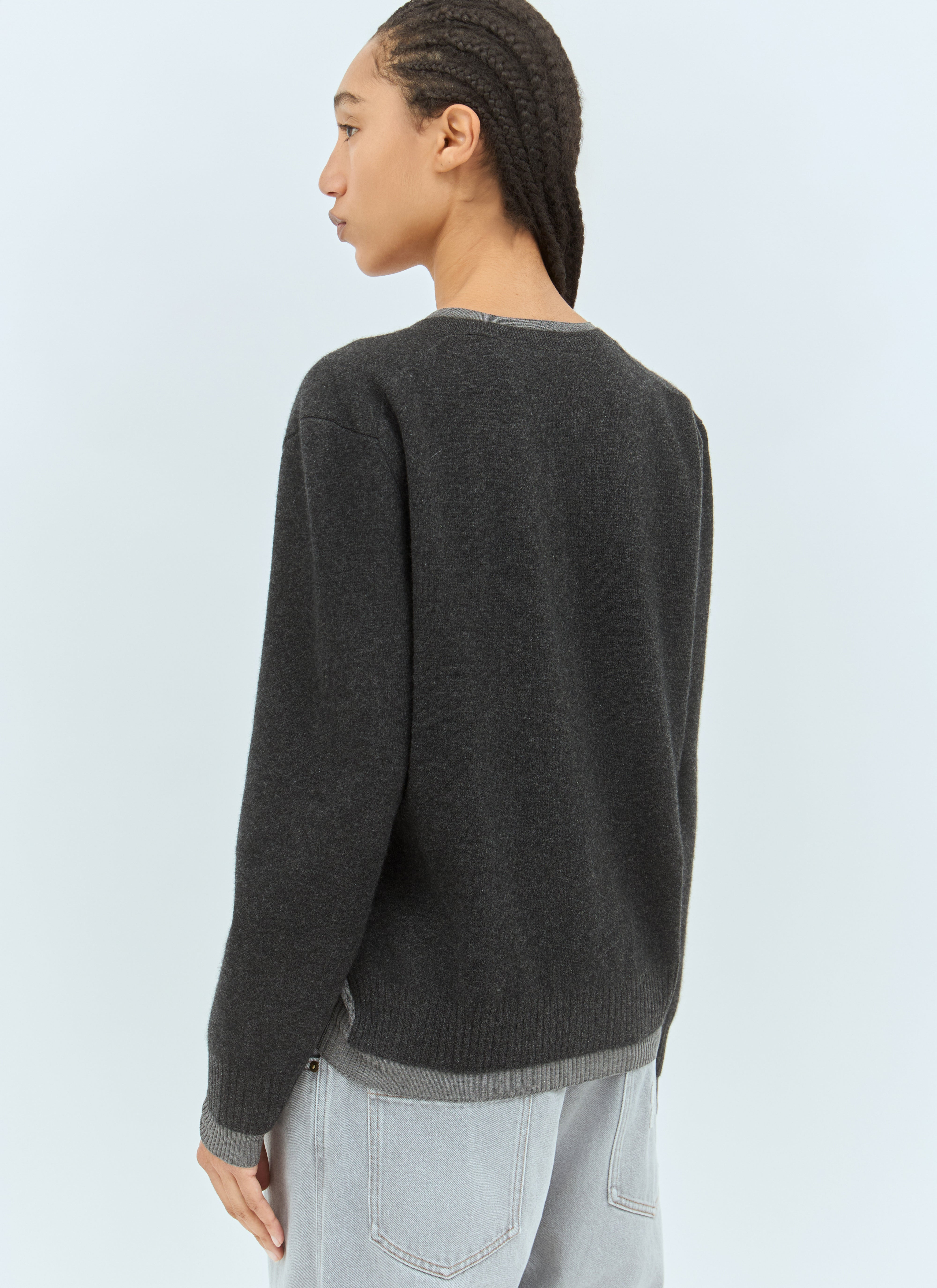 Miu Miu Women Logo Emboidery Sweater - 5