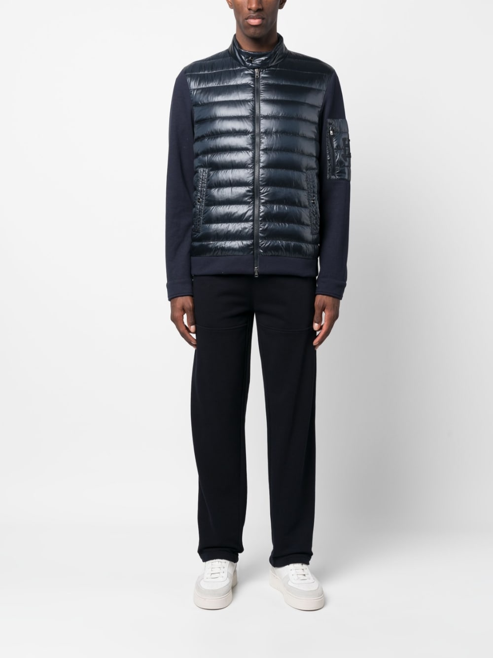 padded-panel zipped jacket - 2