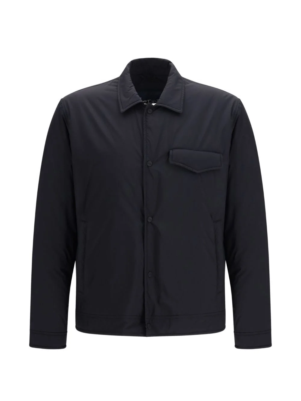 button-down pocket-detail shirt jacket - 1