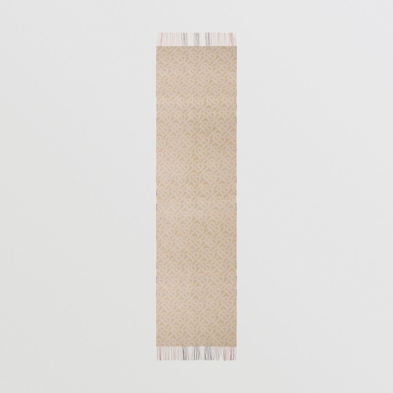 Reversible Check and Monogram Cashmere Scarf - 7