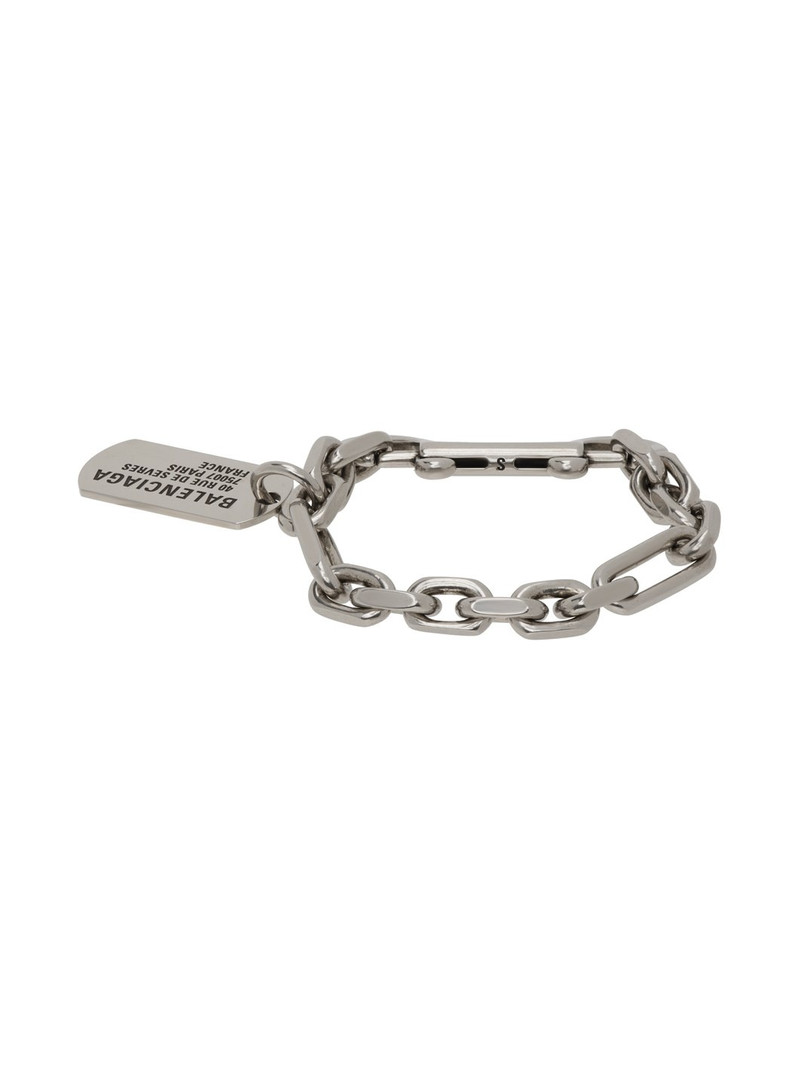 BALENCIAGA Silver Tags Carabiner Bracelet outlook
