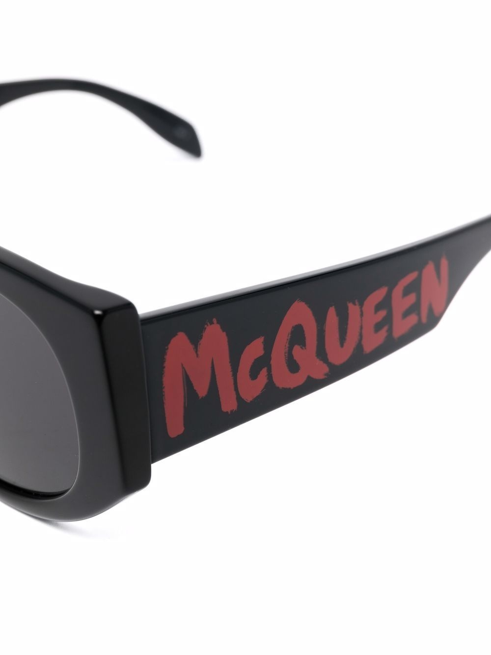 Graffiti logo-print oval-frame sunglasses - 3