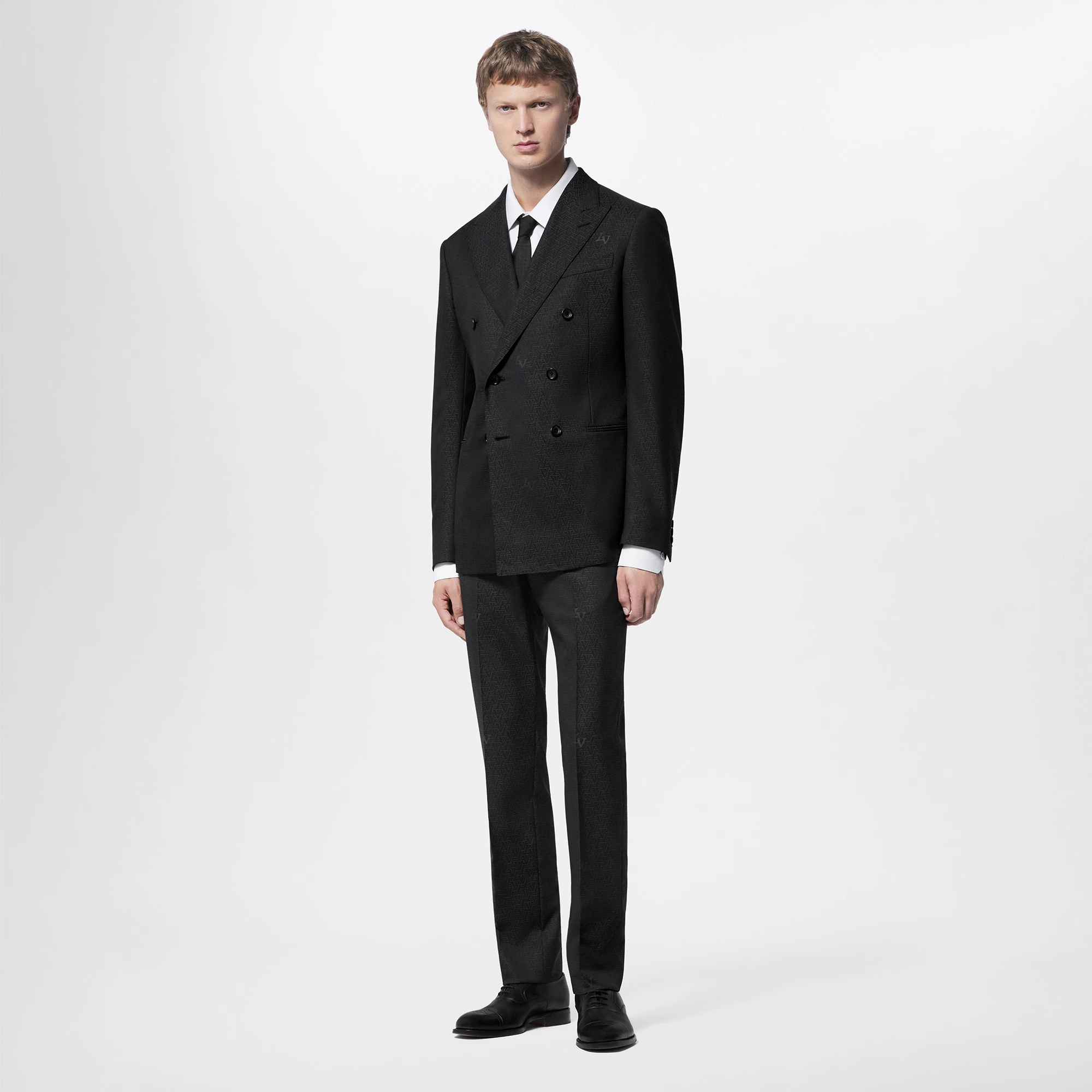 Double-Breasted Wool Pont Neuf Jacket - 7