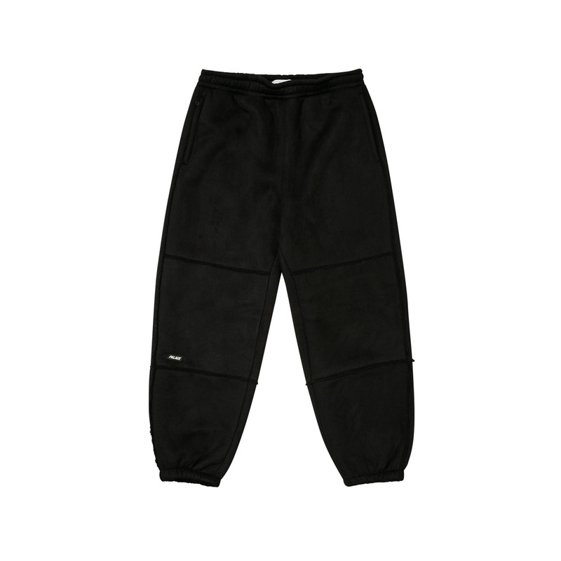 SHERPA FAUX SUEDE JOGGER BLACK 1