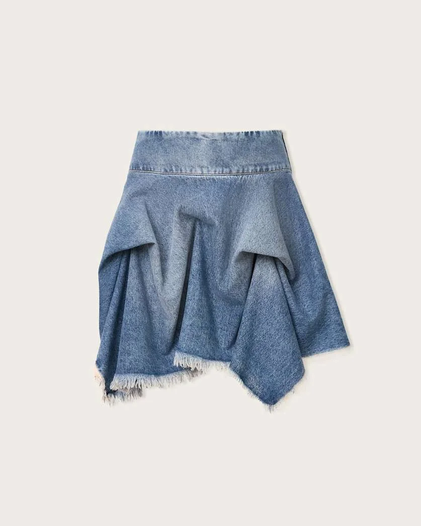 CRISSY DENIM MINI SKIRT - 1