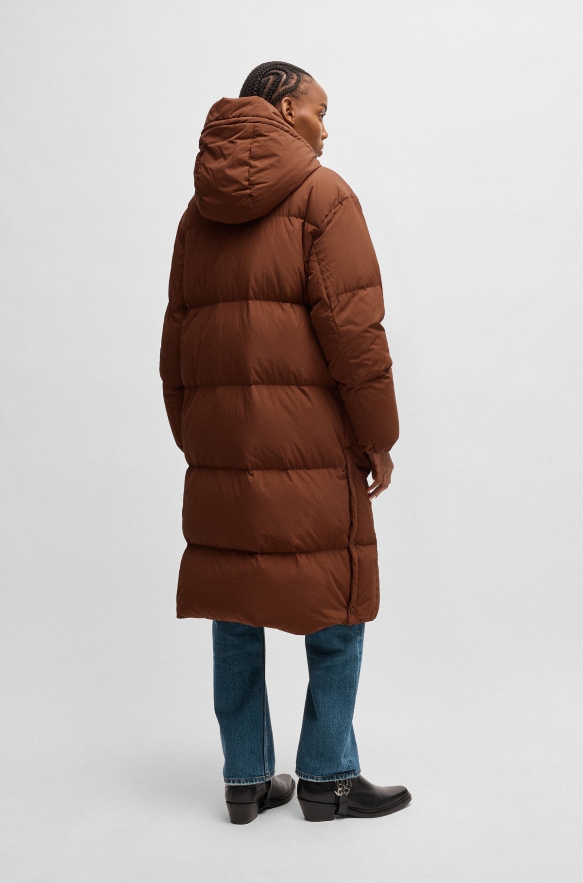 WATER-REPELLENT DOWN JACKET WITH STACKED-LOGO TRIM - 4