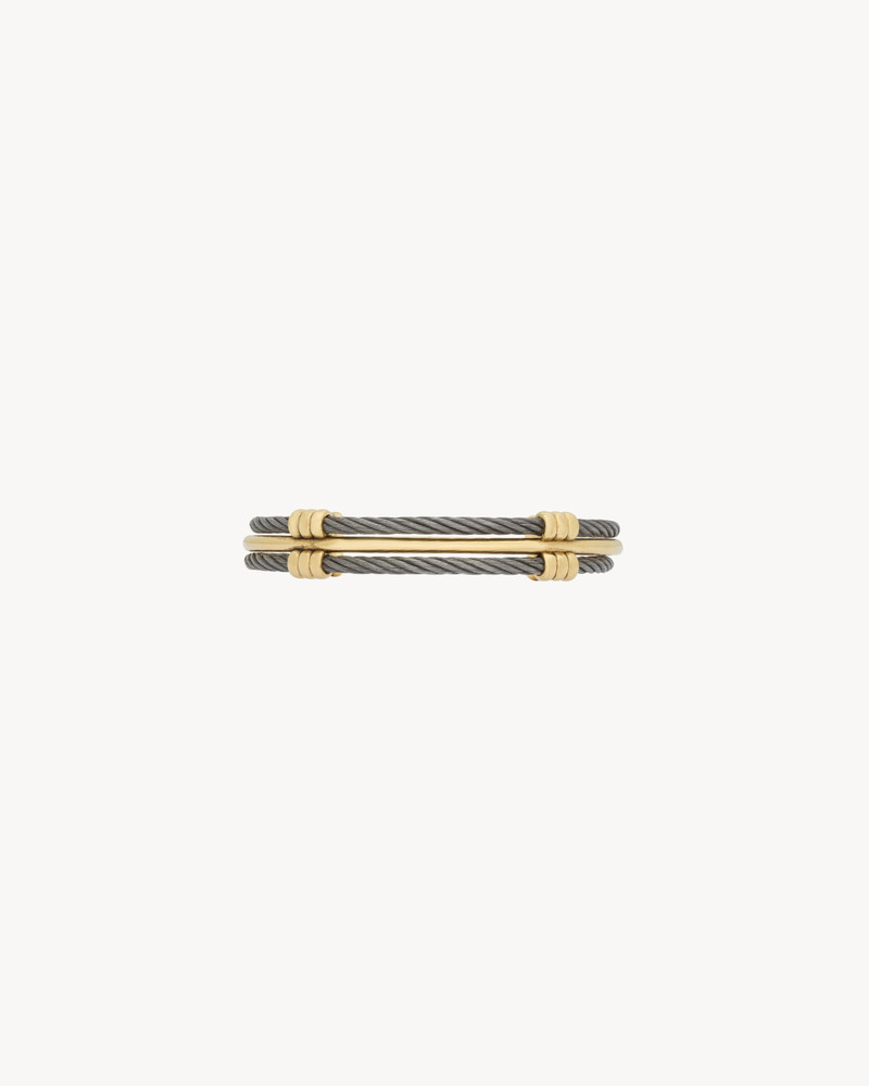 DOUBLE CABLE CUFF IN METAL 3