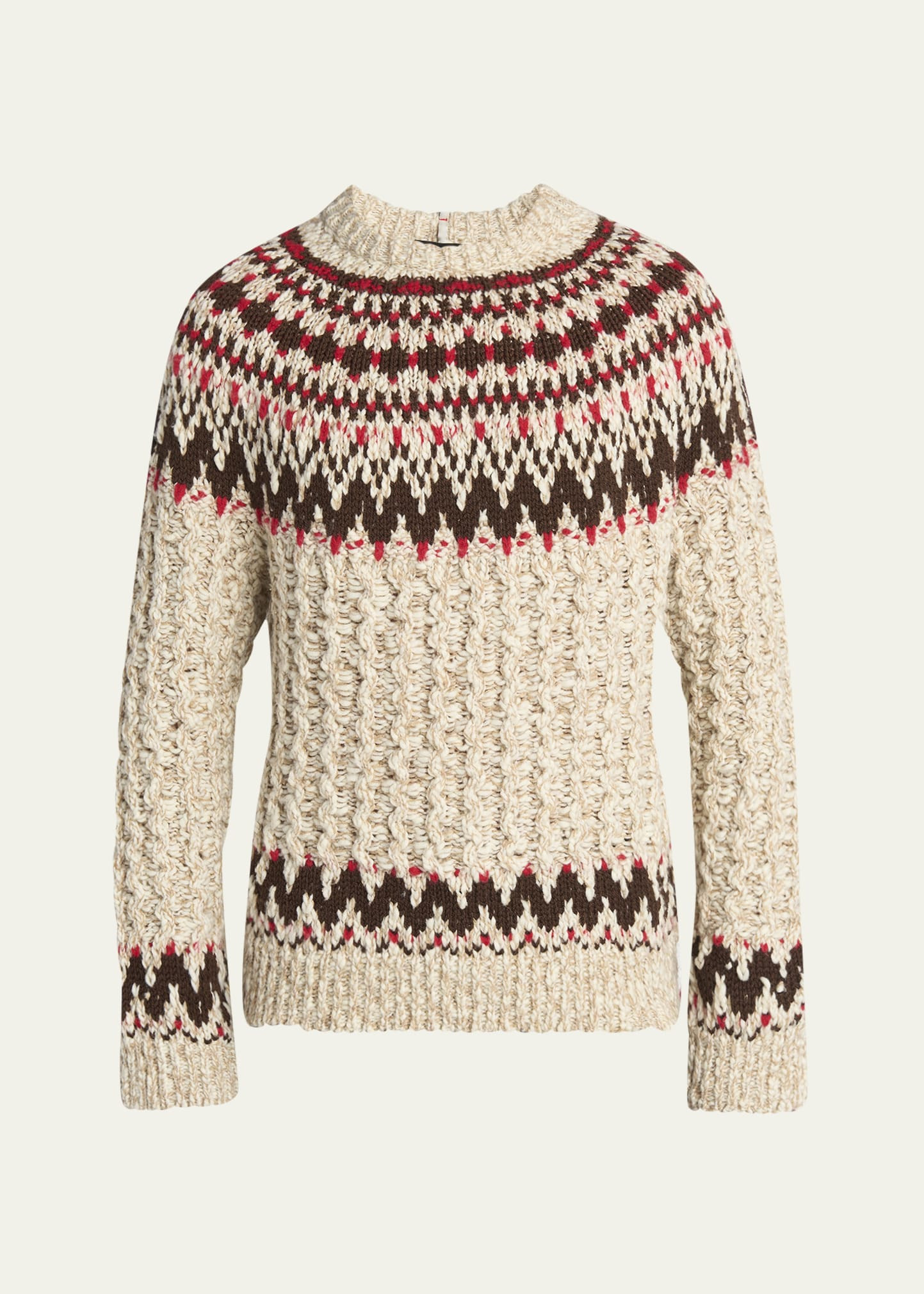 Men's Fair Isle Wool Sweater - 1