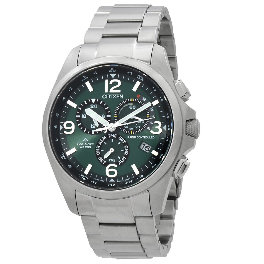 Citizen - Citizen Promaster Land Chronograph Green Dial Men's Watch CB5921-59X - 1