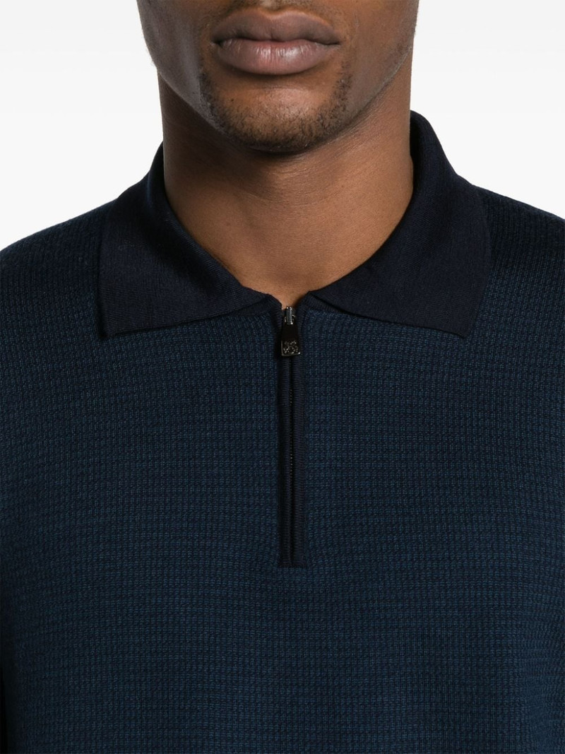 half-zip virgin wool polo shirt 5