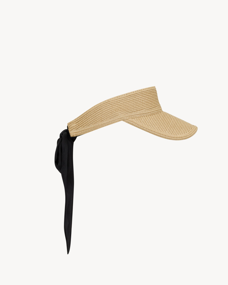 VISOR IN STRAW WITH SCARF 3