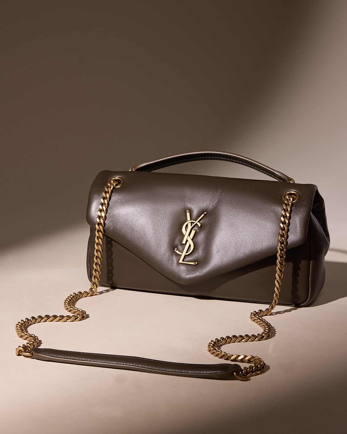 Calypso Small YSL Shoulder Bag in Smooth Padded Leather - 7