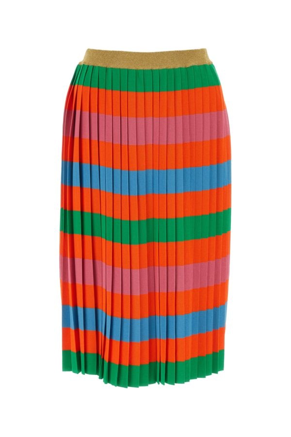 スカート GUCCI Multicolor viscose blend skirt (743210XKC8I 7548) GUCCI Gucci Woman Multicolor Viscose Blend Skirt | luosophy
