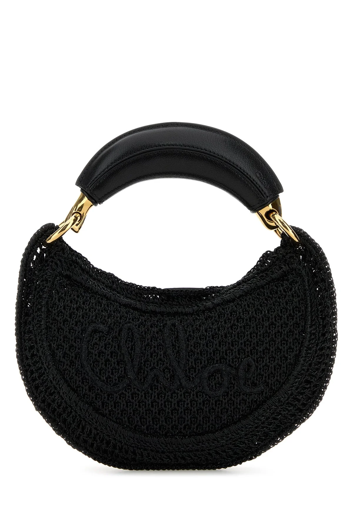 Black raffia mini Summer Banana handbag - 1