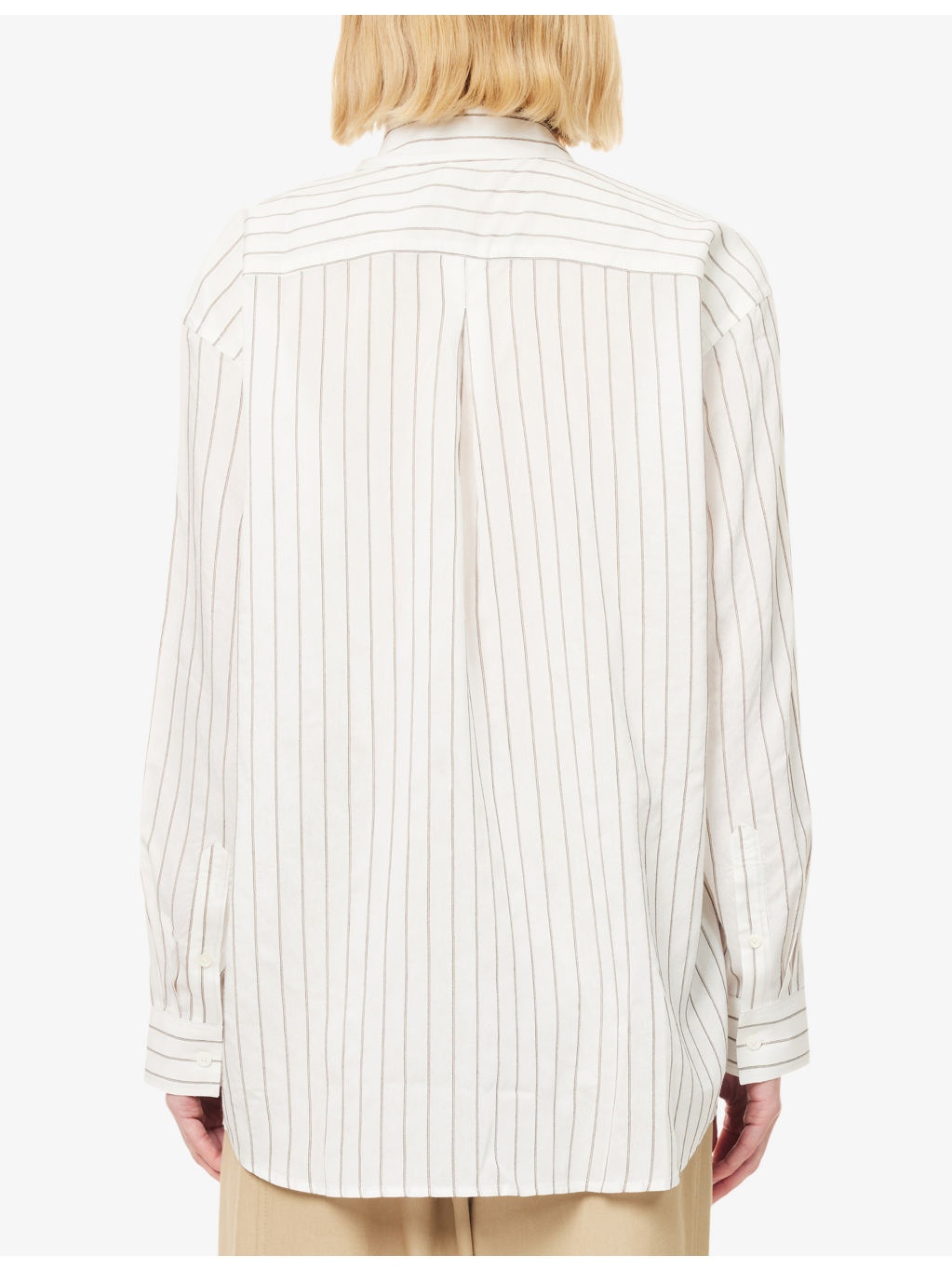 Striped Long-Sleeves Woven Shirt - 4
