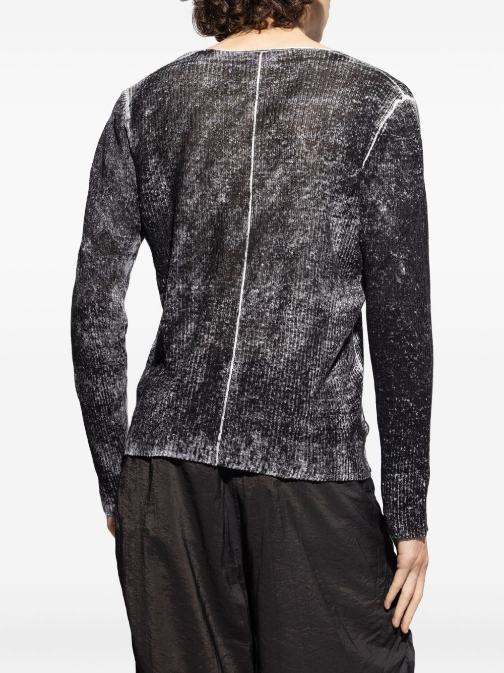 Robbel ribbed V-neck sweater - 4