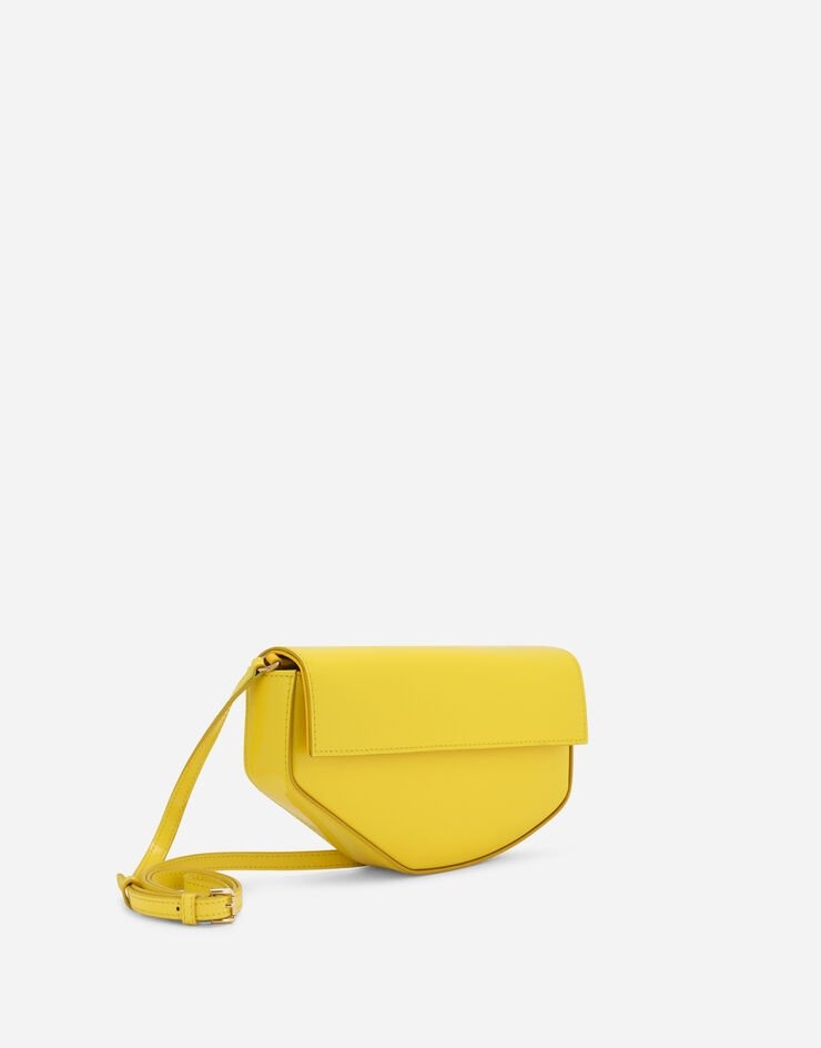 Polished calfskin moon bag with DG logo 3