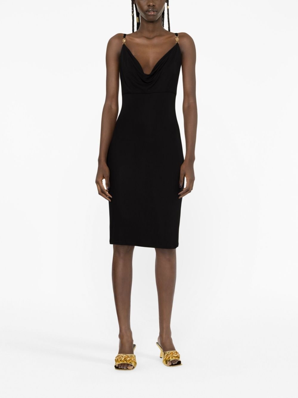 Medusa Head-motif straps fitted dress - 2