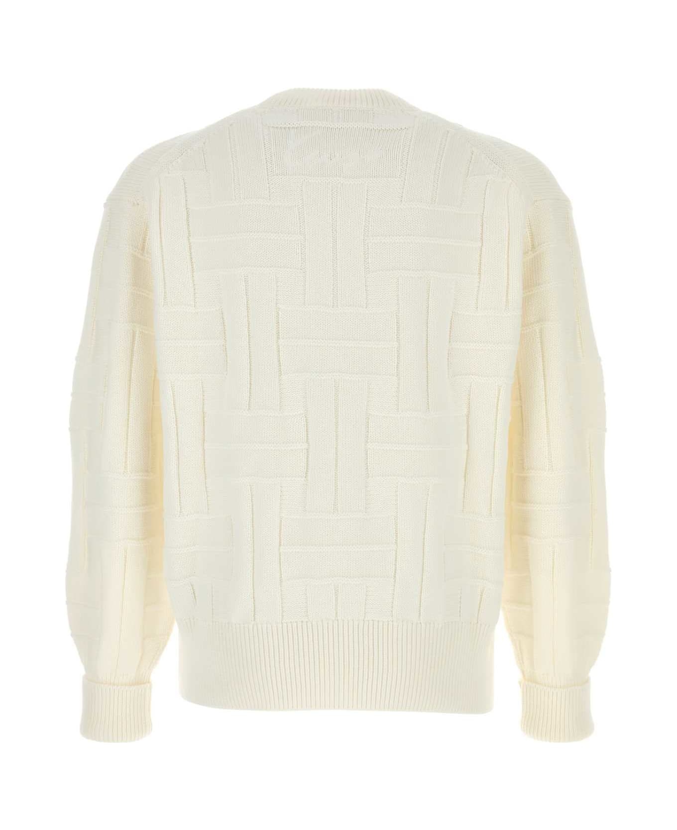 White Cotton Sweater - 2